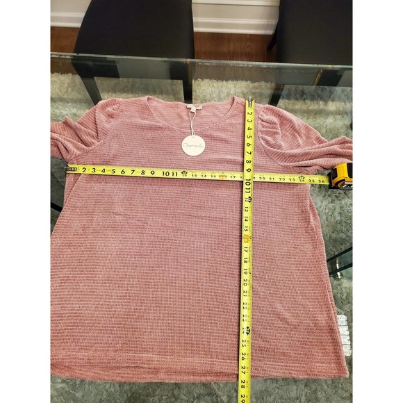 CHENAULT Sweater Rose Pink Chenille Raglan Sleeves Womens 3X Causal Pullover - Picture 12 of 13